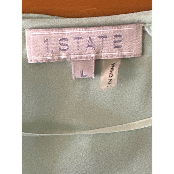 1. State Top Womens‎ Large Sleeveless Sheer Blouse - Picture 6 of 10